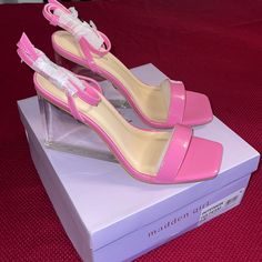 This Pair Of Madden Girl Wedges Shoes Pink Size 7.5 Are Brand New Comes With Original Box. Casual Pink Heels Medium Width, Casual Pink Medium Width Heels, Pink Casual Heels With 4-inch Heel, Casual Pink Heels With 4-inch Heel, Pink Wedge Heels Medium Width, Casual Pink Heels With Padded Heel, Oxford Wedges, Madden Girl Heels, Wedges Shoes