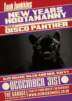 a poster with an image of a black panther