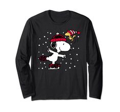 PRICES MAY VARY. Officially Licensed by Peanuts Graphic Artwork OPNT-0019 Lightweight, Classic fit, Double-needle sleeve and bottom hem Peanuts Snoopy Woodstock, Snoopy Christmas, Long Sleeve Tank Top, Snoopy And Woodstock, Graphic Artwork, Peanuts Snoopy, Hight Quality, Woodstock, Types Of Shirts