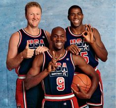 three basketball players posing for a photo with the caption that says, there is only one player who can still beat shaq