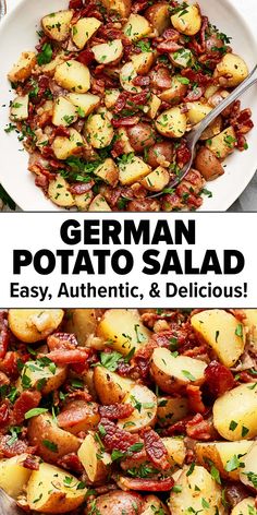 German potato salad recipe Taste Of Home German Potato Salad, Make Ahead German Potato Salad, German Potato Salad For A Crowd, Germany Potato Salad, Sweet German Potato Salad, Winter Potatoe Salad, Bake Potato Salad Recipe, Old Fashioned German Potato Salad, Gluten Free German Potato Salad