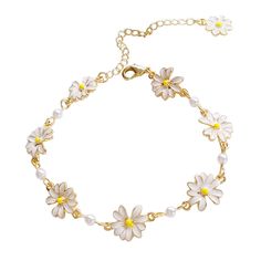 PRICES MAY VARY. ▲Daisy Flower Bracelet:This bracelet is made of alloy,Surface enamel. ▲Sunflower Pendant Bracelet:Size adjustable,Weight:24.4g. ▲Plant Flower Bracelet:Every piece of jewelry has excellent quality，precision and extraordinary brilliance,Let you exude charm every day. ▲Perfect Gift :Great Christmas gifts,Thanksgiving gifts,graduation gift,birthday gift,congratulation gift,vocation gifts,mother day gift,anniversary gift or business gift for girls,teens,women,mother,wife,girlfriend,b Daisy Flower Bracelet, Vacation Jewelry, Daisy Pendant, Charm Choker Necklace, Daisy Charm, Daisy Bracelet, Choker Pendant, Small Jewelry Box, Flower Accessories