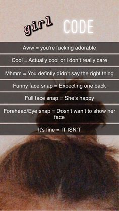 the back of a woman's head with text over it that reads, girl code