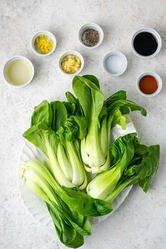 lettuce on a plate surrounded by other ingredients