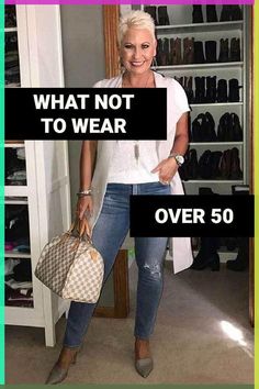 How to dress over 50. Here's a list of things you should never wear if you are a 50 year old woman and some tips to help you look great! Dress Over 50, Gray Hair Pixie Cuts, Dressing Over 50, Hair Transition, Gray Hair Cuts, Grey Hair Styles For Women, Diy Clothes And Shoes, Transition To Gray Hair, Hair Pixie