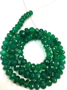 GEMSTONE - GREEN ONYX SHAPE - RONDELLE (FACETED SIZE - 7-8.MM LENGTH - 18 INCH LONG STRAND COLOUR - GREEN QUALITY - SUPERB BEAUTIFUL GREEN ONYX STRAND 100% NATURAL WHOLESALE SHOP If you have any questions about this item please contact me I will get back to you as soon as. We accept bulk or wholesale orders for any gemstone which you'll get best wholesale prices! Hence you can contact me with your requirement of bulk or wholesale order. I'll be happy to fulfill your order. Pretty Beads, Onyx Gemstone, Beads Online, Teardrop Beads, Gemstone Beaded Bracelets, Onyx Bead, Beaded Top, Green Onyx, Sapphire Jewelry