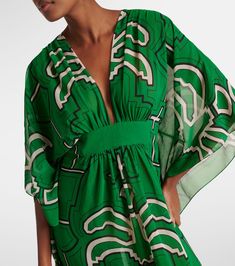 Find JOHANNA ORTIZ Printed Georgette Maxi Dress on Editorialist. Material: 100% polyester. Care instructions: dry clean. Made in Colombia. Designer color name: Green. Georgette Maxi Dress, Kimono Style Dress, Green Kimono, Georgette Dress, Johanna Ortiz, Maxi Jersey Dress, Linen Maxi Dress, Cotton Maxi, Maxi Dress Cotton