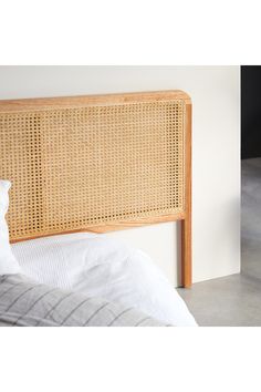 Rattan Headboard | Tikamoon Adele 160 } Woodfurniture.com Bamboo Headboard, Bed Headrest, Headboard Bed, Queen Size Headboard, Wicker Headboard, Rattan Headboard, Caned Headboard, Diy Bed Frame, Bamboo Bedding