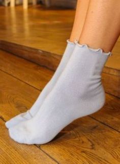 Blue Socks Aesthetic, Light Blue Socks, Mens Socks Fashion, Ruffle Socks, Multi Colored Hair, Ruffled Socks, Brandy Melville Usa