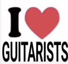 i love guitars sticker on a white background