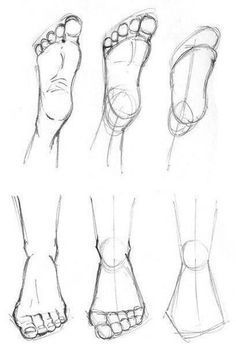 an image of feet and toes drawn in pencil on paper with the words, how to draw