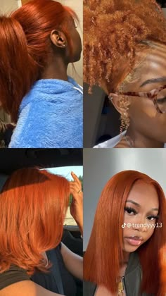 #hairstyles #haircolor #haircolorideas #gingerhaircolor #haircolorist #gingerhairinspiration Amber Hair Colors, Afro Hair Color, Orange Hair Dye, Ginger Hair Dyed, Amber Hair