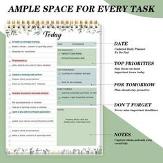 an apple space for every task is shown in this graphic above it's contents