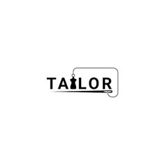 the word tailor is written in black on a white background