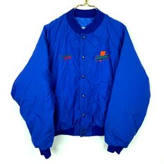 Vintage Gatorade Pro Fit Jacket Extra Large Blue Snap Button Bomber Size/Measurements (Based in inches) Size - XL Pit to pit - 27.5" Length - 25" Condition / Details Pinhole on the left sleeve Combined Shipping: We provide combined shipping, please contact us for a quote Blue Buttoned Outerwear For Streetwear, Retro Blue Outerwear With Snap Buttons, Retro Blue Outerwear With Buttons, Winter Blue Sport Coat With Button Closure, Winter Blue Sport Coat With Buttons, Blue Streetwear Outerwear With Button Closure, Vintage Blue Outerwear With Snap Buttons, Vintage Blue Outerwear For Sports, King Louie