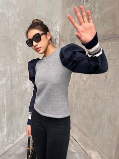 This is perfect for those who are looking for a clothing for a good price. It is fashionable, stylish, and it will look great on anyone who wears it. Do you wanahavit? SIZE S:Bust:86cm,Length:55.5cm,Sleeve length:58cm,Waist:81cm,Shoulder:36.5cm M:Bust:90cm,Length:56.5cm,Sleeve length:59cm,Waist:85cm,Shoulder:37.5cm L:Bust:94cm,Length:57.5cm,Sleeve length:60cm ,Waist:89cm,Shoulder:38.5cm XL:Bust:98cm,Length:58.5cm,Sleeve length:61cm ,Waist:93cm,Shoulder:39.5cm Note: 1 inch = 2.54 cm, 1 cm = 0.39 Spring Crew Neck Sweatshirt With Contrast Color, Long Sleeve Color Block Tops For Layering, Sporty Contrast Color Tops For Fall, Trendy Gray Sweatshirt For Layering, Sporty Fall Tops With Color Block, Trendy Long Sleeve Color Block Tops, Sporty Color Block Top For Fall, Sporty Winter Top With Contrast Color, Sporty Tops With Contrast Color For Winter