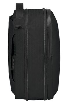 a black bag with zippers on the side