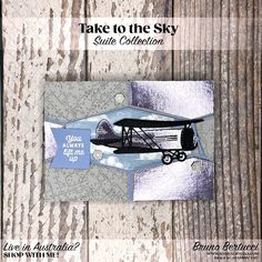 an airplane is shown on the cover of a magazine or brochure that says, take to the sky suite collection