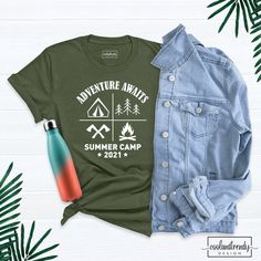 Adventure Awaits Summer Camp Shirt, Hiking Shirt, Summer Camp Shirt, Camping Shirt, Adventure Await T-Shirt, Camp Shirt, Hike Shirt. Hi! Welcome to our store. It's good to see you here. Our aim is to offer you first-class clothing in your most beautiful moments with our graphic t-shirts that we designed or designed with your ideas. I am sure you will like our designs for your family, friends and you. IMPORTANT MATTERS FOR ORDERING: 1-) Please check and review all photos. 2-) Our sizes are true t Summer Camp Shirt, Groom Shirts, Camping Tee, Class Outfit, Camper Shirt, Aunt Shirts, Hiking Shirt, Camping Humor, Adventure Shirt