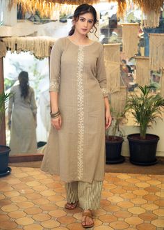 Embroidered Kurti Designs Latest, Latest Designer Kurtis, Salwar Design, Designer Kurtis Online, Saree Blouse Neck Designs, Embroidered Kurti, Kurti Pant, Salwar Designs