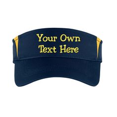 - 91% Nylon, 9% Cotton Twill - Made in the USA and Imported - Hook and Loop closure - Dry Clean Only - Love Sketches Custom Dry Zone Colorblock Visor with Custom Text - Great Personalized Gift Visor Cap for Everyone - Suitable for Sports, Outdoors, Daily, Party, Sun visorGreat Fit for Most Head Sizes. - Lightweight, Comfortable, Unisex Sporty Yellow Baseball Cap For Sports, Love Sketches, Sketches Of Love, Visor Cap, Visor Hat, Visor Hats, Fit Men, Hook And Loop, Mens Fitness