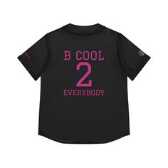 Introducing the ZenGen Nation baseball jersey, available in two stunning versions - solid black (pink lettering) and black with white trim. Both styles feature the slogan "B Cool 2 Everybody" on the back, making them a trendy and stylish addition to your wardrobe. Whether you're a baseball fan or just looking for a comfortable and breathable jersey to wear, the ZenGen Nation baseball jersey is the perfect choice. The solid black version is perfect for those who love simplicity, while the black w Baseball Jersey Women, Baseball Women, Attitude Of Gratitude, Baseball Fan, Trim Color, Baseball Jersey, White Trim, Baseball Jerseys, Sew-in Labels