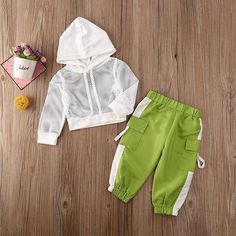 Neon Active Set - The Childrens Firm Casual Long Sleeve Hoodie For Playtime, Sporty Long Sleeve Hoodie For Playtime, Long Sleeve Hoodie For Fall Playwear, White Hooded Hoodie For Playtime, Spring Hooded Tops For School, Hooded Tops For School In Spring, Casual Hooded Hoodie For Playtime, Baby Girl Summer Outfits, Toddler Girl Outfits Summer