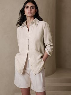 Linen Shirts Women Outfits, Linen Shirt Outfit Women, Womens Linen Clothes, Linen Shirt Outfit, Womens Basic Tops, Linen Shirts Women, Linen Casual, Women Shirts Blouse, Linen Women