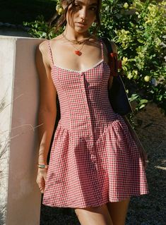 Toulouse Mini Dress Red Gingham Red Gingham Dress, Eye Detail, Corset Mini Dress, Corsets And Bustiers, Red Gingham, Gingham Print, Gingham Dress, Red Mini Dress, Plaid Dress