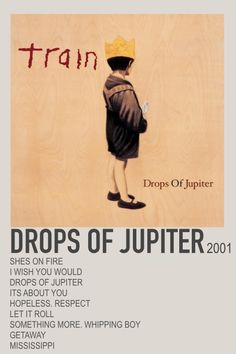 a poster with the words drops of jupter written on it