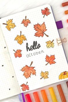 Month Drawings October, Planer For October, Bujo Inspiration October, Month Diary Ideas, October Bulett Journal Ideas, Jurnal Bullet Ideas October, October Diary Ideas, October Journal Cover Ideas, Planer October