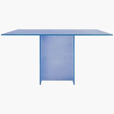 a blue table on a white background with an empty space for the top to be placed