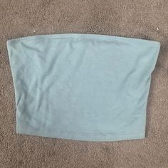 Never Worn, No Damage. Light Blue Tube Top, Fitted Blue Crop Top Tube Top, Blue Stretch Bandeau Crop Top, Blue Stretch Bandeau Top, Fitted Light Blue Strapless Top, Blue Stretch Crop Top Tube Top, Blue Fitted Bandeau Crop Top, Blue Strapless Tube Top For Spring, Casual Light Blue Strapless Tube Top