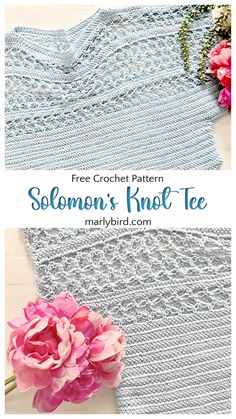 a crocheted sweater with flowers on it and the text, free crochet pattern