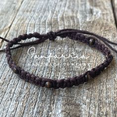 "This hemp anklet was made using 100% natural hemp and wood beads. Designed for everyday wear. It has an adjustable closure that will fit a 7\" wrist. It also opens to around 13 inches to fit as anklet. Please feel free to contact me if you have any questions This bracelet will be shipped by USPS First Class as soon as the payment is received Check for more Hemp Jewelry: https://www.etsy.com/shop/fanfarria?section_id=16963242&ref=shopsection_leftnav_3 Check all Fanfarria's products: https://www. Handmade Bohemian Brown Anklets, Handmade Brown Bohemian Anklets, Bohemian Brown Anklets For The Beach, Brown Bohemian Anklets As Gift, Brown Macrame Friendship Bracelets For Festival, Casual Brown Beaded Braided Bracelets, Adjustable Wooden Beads Friendship Bracelets For Festivals, Adjustable Brown Anklets For Festivals, Adjustable Wooden Beads Friendship Bracelet For Festivals