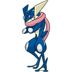 an image of a cartoon character with blue and pink colors on it's body