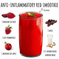 an info poster showing the benefits of red smoothie