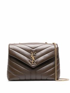 Saint Laurent Leather Chain, Quilted Shoulder Bag, Ysl Logo, Crossbody Clutch, Saint Laurent Bag, Small Shoulder Bag, Quilted Leather, Casual Backpack, Online Bags