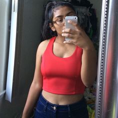 Knit Red And Black Crop Top. Never Used And Has Been Sitting In My Closet For Months. Stretchable But Not A Lot. Good On Bust. Material Is Thick Enough To Go Braless. Fitted Casual Tank Top For Going Out, Trendy Red Top For Workout, Forever 21 Casual Tank Top For Party, Red Crop Top For Summer Workout, Trendy Red Tank Top For Night Out, Trendy Red Workout Top, Forever 21 Casual Tops For Going Out, Red Fitted Crop Top For Workout, Trendy Stretch Tank Top By Forever 21