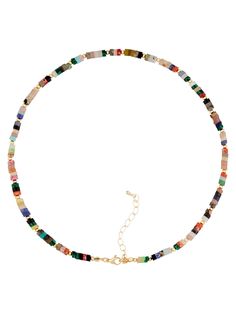 PRICES MAY VARY. Colorful Beads: This necklace features a vibrant array of multi-colored beads made from natural stones, creating a bohemian and eye-catching pattern. Versatile Style: With its bohemian design, this beaded necklace can be worn for casual or dressy occasions, adding a touch of flair to any outfit. Unique Gift: Perfect for gifting to loved ones or treating yourself, this necklace makes a thoughtful and stylish present for women who appreciate handmade jewelry. Natural Materials: Cr Multicolor Beaded Round Beads Jewelry, Colorful Faceted Beads Jewelry For Festivals, Adjustable Beaded Necklaces With Gemstone Beads For Summer, Adjustable Gemstone Beaded Necklaces For Summer, Colorful Adjustable Beaded Necklaces With Polished Beads, Colorful Adjustable Beaded Necklace With Polished Beads, Multicolor Gemstone Beaded Bracelets For Festivals, Multicolor Beaded Jewelry For Beach, Multicolor Gemstone Beads For Beach