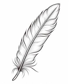 Imressive Styled Feather Graphics: 4K Vector Art Feather Clipart Black And White, Eagle Feather Drawing, Feather Tattoo Stencil, Feathers Aesthetic, Feather String Art, Feather Clipart, Feather Outline, Feather Stencil, Memorial Tattoo Quotes