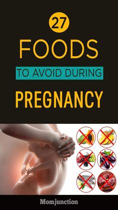 the cover of 27 foods to avoid during pregancy, with images of pregnant women