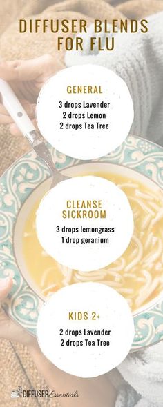 Diffuser blend recipes for flu Essential Oils For Colds, Essential Oil Remedy, Oil Remedies, Essential Oils Health