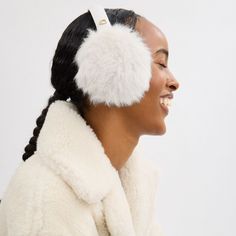 Perfect for ski days and city adventures these warm earmuffs feature super soft long-haired shearling. The smooth leather headband is accented with our Signature for a heritage touch. | Coach Shearling Earmuffs - Women's - Chalk Signature For A, Leather Headband, Leather Headbands, Backpack Charm, Holiday Looks, Earmuffs, New Handbags, Belt Bag, Smooth Leather