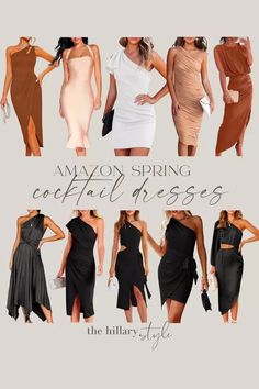 Silk Dress Midi, Coctel Dress, Wedding Guest Dress Spring, Spring Cocktail Dress, Little Black Dress Party, Cocktail Wedding Attire, Fashion Amazon Finds, Cocktail Attire For Women, Cocktail Dress Code