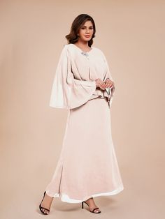 Upgrade your mother of the bride look with our Classy Column Ankle Length Chiffon dress. The elegant chiffon material flows beautifully, while the crystal embellishments add a touch of glamour. Perfect for any wedding or special occasion, this dress will make you feel confident and sophisticated.    Attention!     The cape is a layer of chiffon (Refer to the picture below) Elegant Pink Chiffon Gown, Pink Chiffon Wedding Gown, Pink Floor-length Dress For Mother Of The Bride, Pink Floor-length Evening Dress For Mother Of The Bride, Pink Chiffon Mother Of The Bride Dress For Evening, Elegant Pink Gown For Mother Of The Bride, Pink Chiffon Dress For Mother Of The Bride, Pink Evening Dress For Mother Of The Bride, Festive Pink Gown For Wedding Guest