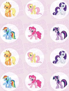 many different ponys are depicted in this image