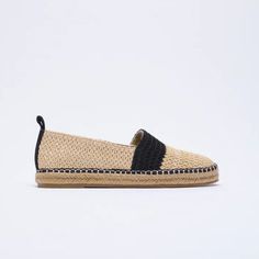 Nwt Zara Natural Combination Flat Espadrilles In Size Us 7.5. Low-Heeled Espadrilles In Contrasting Colors. Insole With Topstitching Detail. Back Pull Tab. Sole Height: 2 Cm / 0.8 Inches Composition: Upper Main Fabric: 70% Polyethylene Fibre, 30% Nylon Secondary Fabric: 100% Polyester Lining 100% Cotton Sole 100% Thermoplastic Rubber Insole 100% Polyurethane Brown Slip-on Espadrilles With Woven Sole, Brown Espadrilles With Woven Sole And Round Toe, Comfortable Brown Slip-on Espadrilles, Brown Round Toe Espadrilles With Textured Sole, Brown Closed Toe Espadrilles With Textured Sole, Casual Brown Espadrilles With Rubber Sole, Brown Slip-on Espadrilles With Round Toe, Brown Slip-on Espadrilles With Contrast Sole, Black Closed Toe Straw Espadrilles