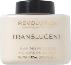 Makeup Revolution - Loose Baking Powder in Translucent (for all skin tones) #ultabeauty Powder Translucent, Revolution Makeup, Makeup Revolution London, Makeup Setting Powder, Makeup Supplies, Perfect Complexion, Baking Soda Shampoo, Translucent Powder, Sally Beauty