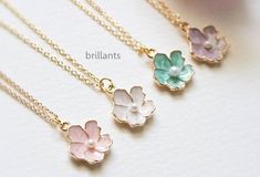 Cherry blossom necklace in gold, Sakura necklace, pink flower, Everyday necklace, Wedding necklace, Blossom Petal Shaped Jewelry For Gifts, Delicate Blossom Jewelry Gift, Delicate Blossom Colored Jewelry As Gift, Delicate Blossom-colored Jewelry For Gifts, Elegant Blossom Color Necklace For Gift, Elegant Pink Necklace For Gift, Gold Feminine Flower Necklace For Wedding, Delicate Flower Shaped Necklace For Bridesmaid Gift, Feminine Gold Flower Necklace For Wedding